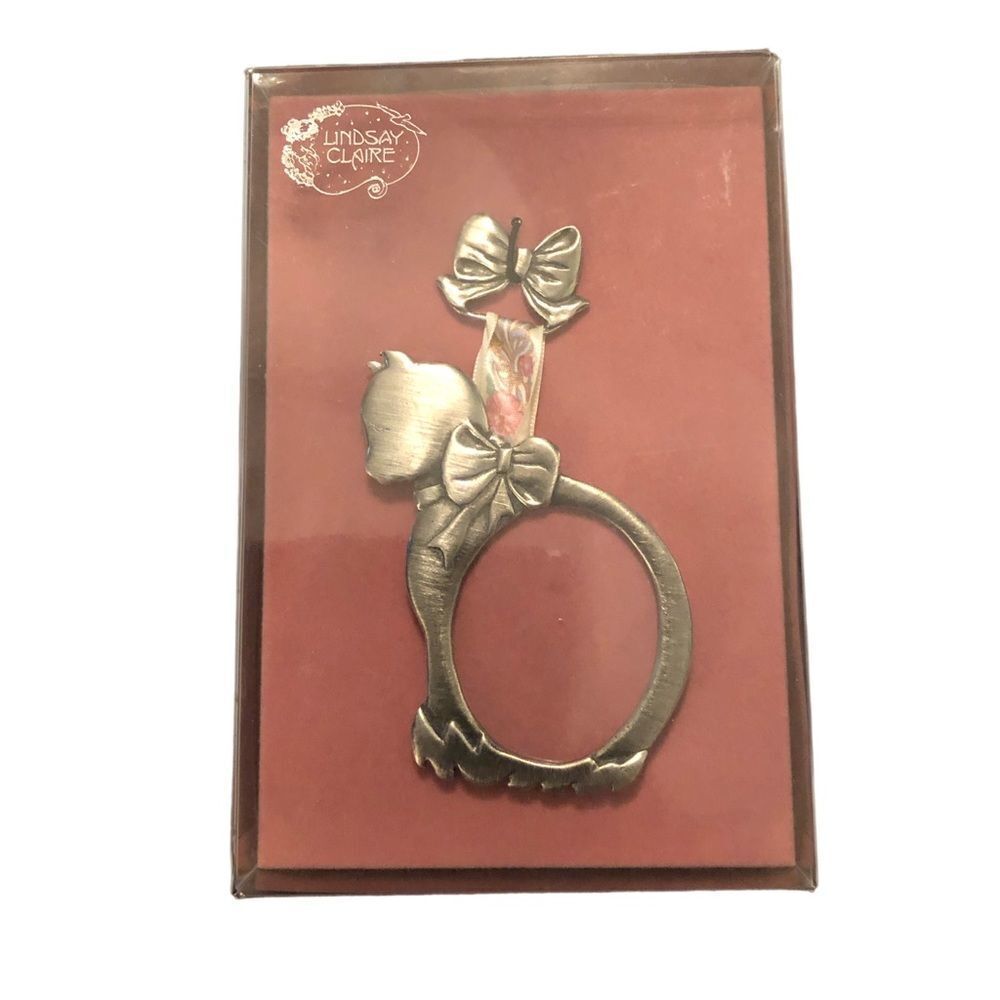 Lindsay Claire Signed Pewter Cat Photo‎ Ornament, NWT Original Packaging,…